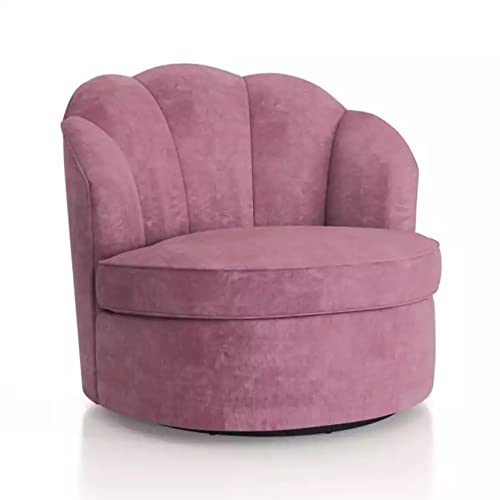 LSGF Unique Design True Innovations Averx Dusty Velvet Back Tuffted Swivel 360 Degree accent chair Armchair Single Sofa Chair for Small Apartments, Living Room or Bedroom (Set Of 2 Chairs, Pink)