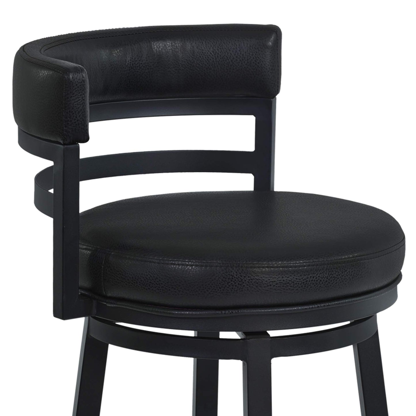 Lifestyle Goods Forever LSGF Morden 100% Sagwan Wood Frame with 360 Degree Ball & Cast Swivel Titanaz Height Bar Stool for Shop, Salon, Office and Home (Set of 2 Chairs, Black)