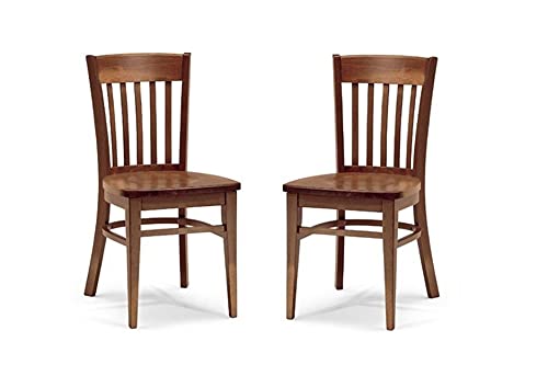 LSGF Teak Wooden Dining Chair Only | Dinning Chairs for Kitchen & Dining Room| Dining Chair Without Cushion | Sheesham Wood, Honey Natural Brown Finish (Design 2, Set of 2 Chairs)