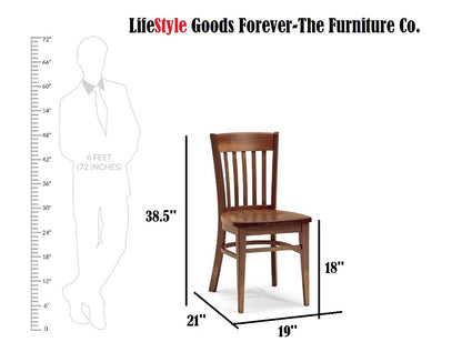 LSGF Teak Wooden Dining Chair Only | Dinning Chairs for Kitchen & Dining Room| Dining Chair Without Cushion | Sheesham Wood, Honey Natural Brown Finish (Design 2, Set of 4 Chairs)