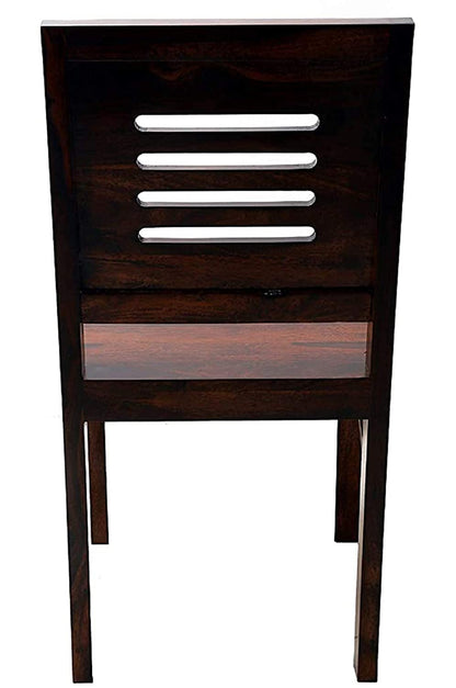 LSGF Wooden Dining Chair Only | Dinning Chairs for Kitchen & Dining Room| Dining Chair Without Cushion | Sheesham Wood, Honey Natural Brown Finish (Design 3, Set of 6 Chairs)