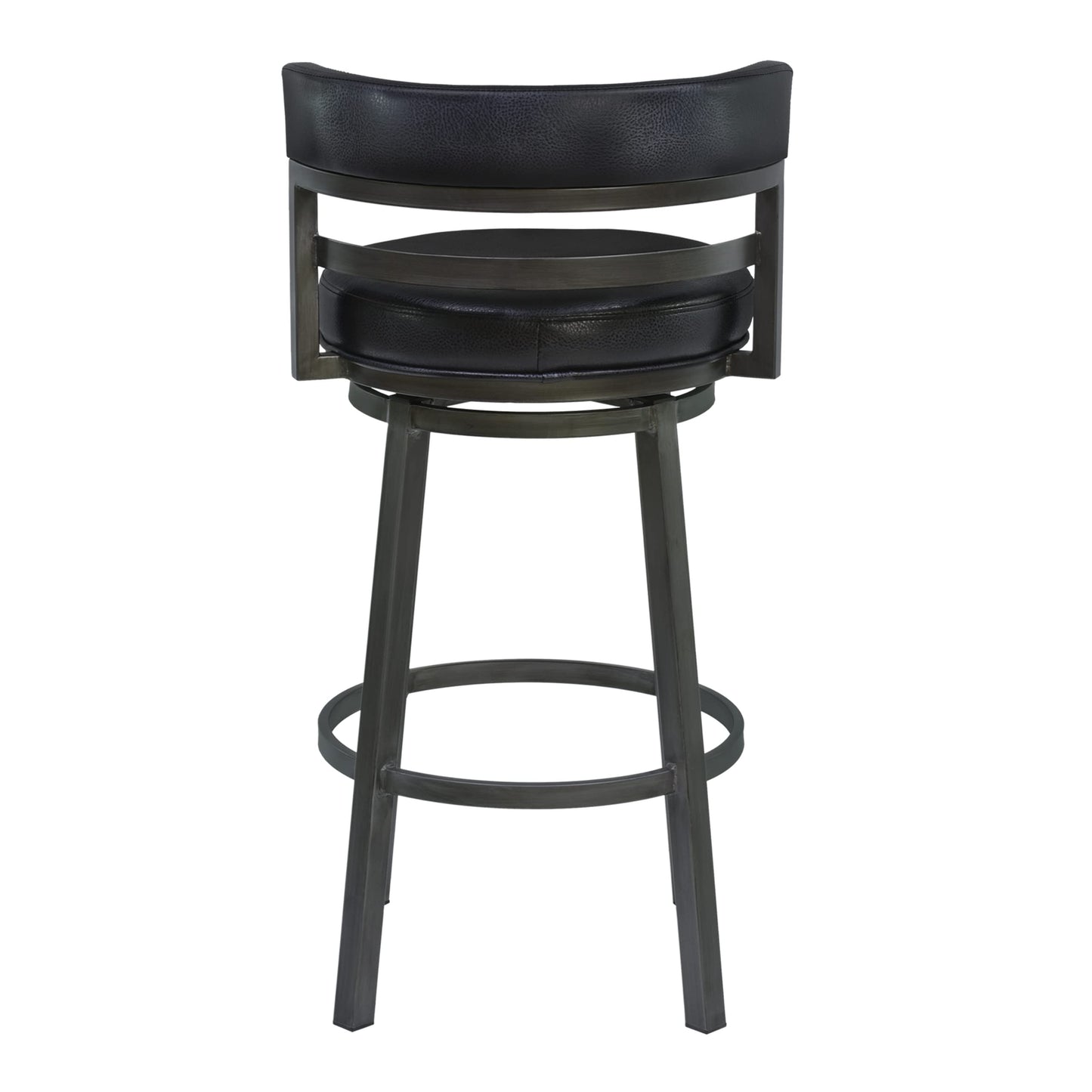 Lifestyle Goods Forever LSGF Morden 100% Sagwan Wood Frame with 360 Degree Ball & Cast Swivel Titanaz Height Bar Stool for Shop, Salon, Office and Home (Set of 2 Chairs, Black)