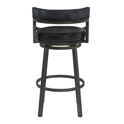 Lifestyle Goods Forever LSGF Morden 100% Sagwan Wood Frame with 360 Degree Ball & Cast Swivel Titanaz Height Bar Stool for Shop, Salon, Office and Home (Set of 2 Chairs, Black)