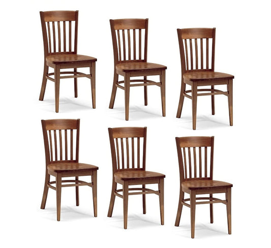 LSGF Teak Wooden Dining Chair Only | Dinning Chairs for Kitchen & Dining Room| Dining Chair Without Cushion | Sheesham Wood, Honey Natural Brown Finish (Design 2, Set of 6 Chairs)