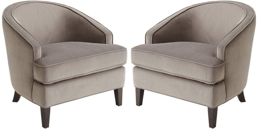 LSGF Unique Design Coleman Chair, Grey Armchair Single Sofa Chair for Small Apartments, Living Room or Bedroom (Set of 2 Chairs, Grey)